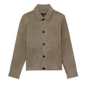 REISS Danny Suede Patch-Pocket Worker Jacket